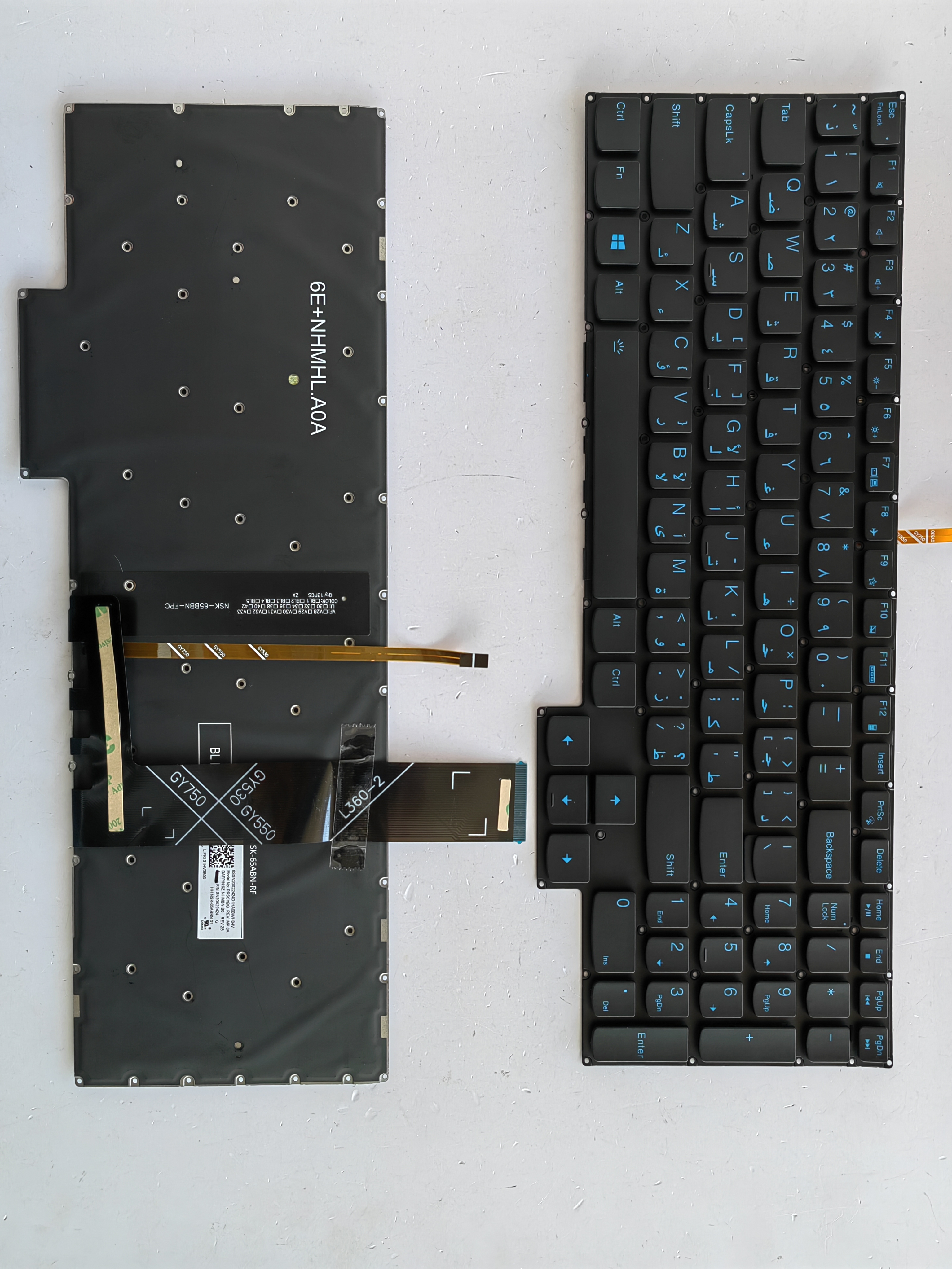 Picture of New Replacement Laptop Keyboard For LENOVO Y7000 2020/R7000 2020 BLACK Backlit Blue Printing (OEM) AR Layout